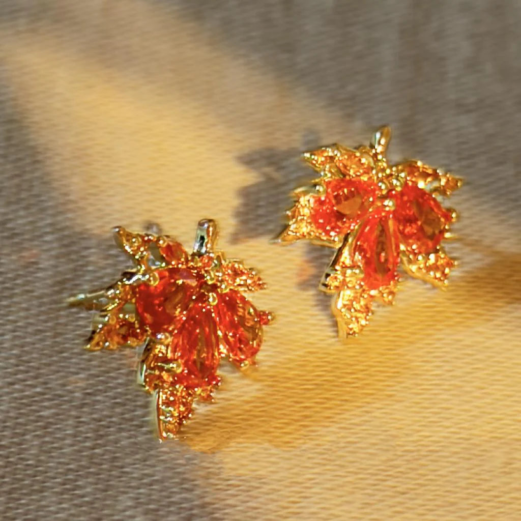 Myrah Red Maple Studs