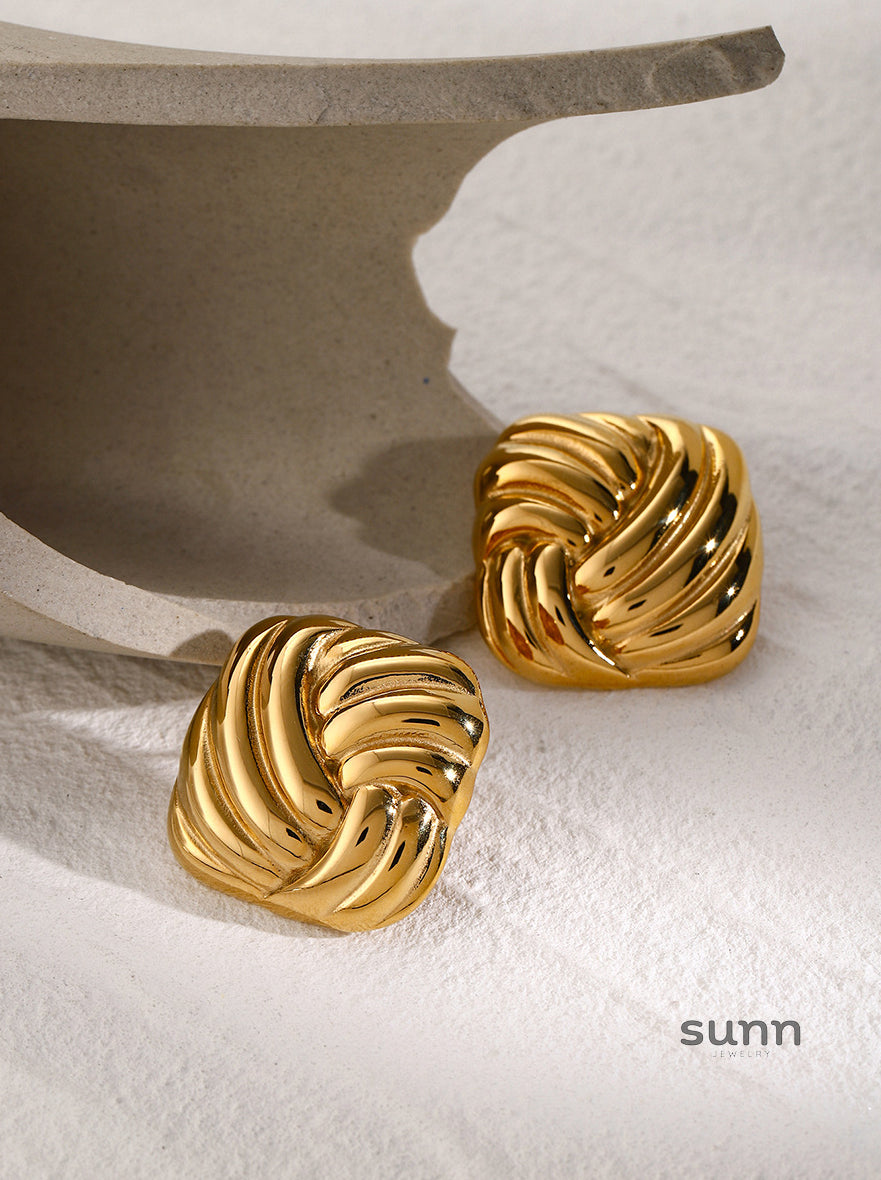 Myrah Square Threader Stud Earrings [EYC9V5XF]