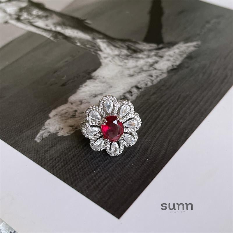 Nahomi Ruby Rose Open Ring [6N9O9EZE]