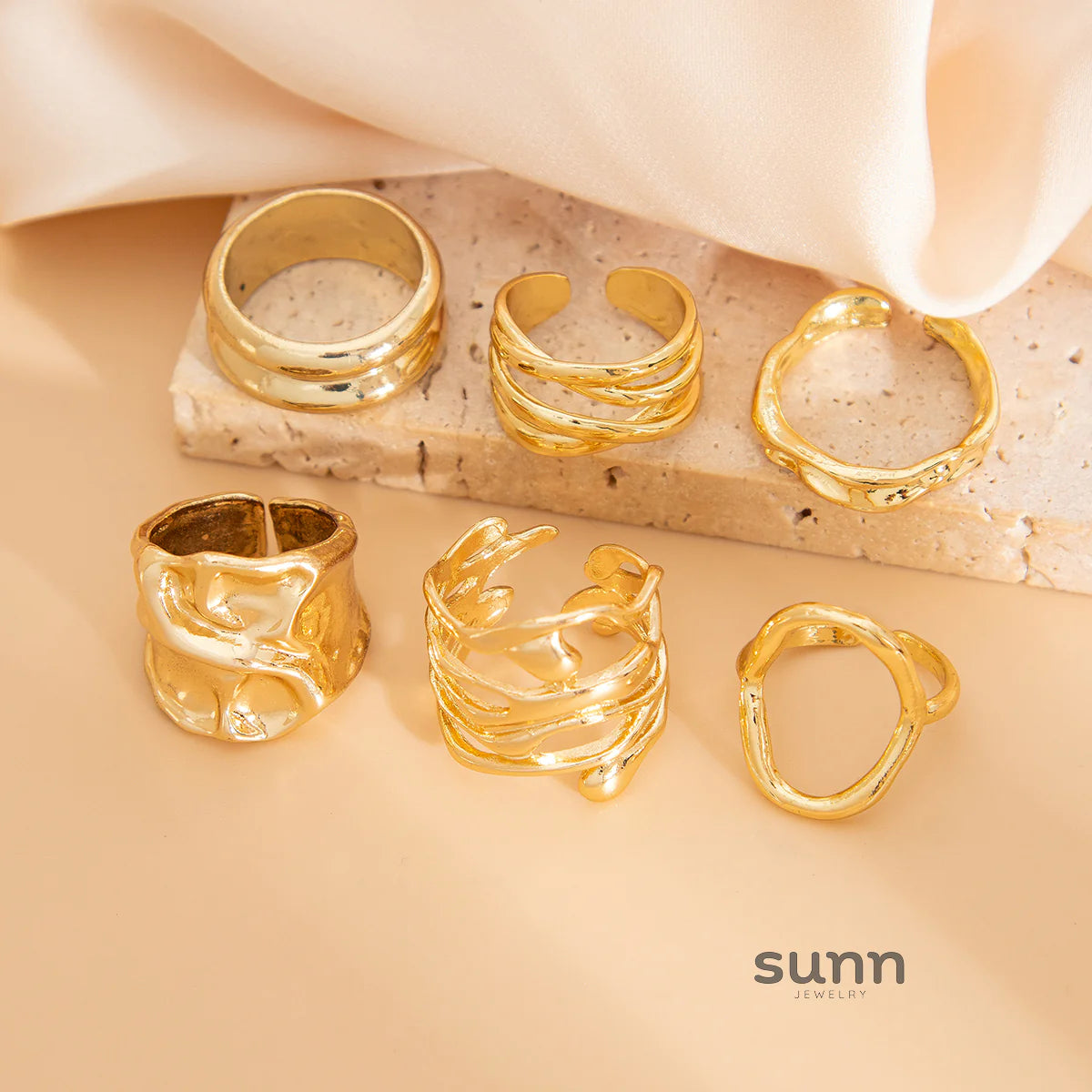 Nahomi Six-Piece Ring Set