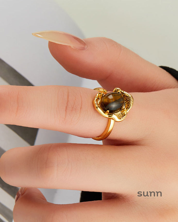 Naia Tiger Eye Open Ring [N5T778AJ]
