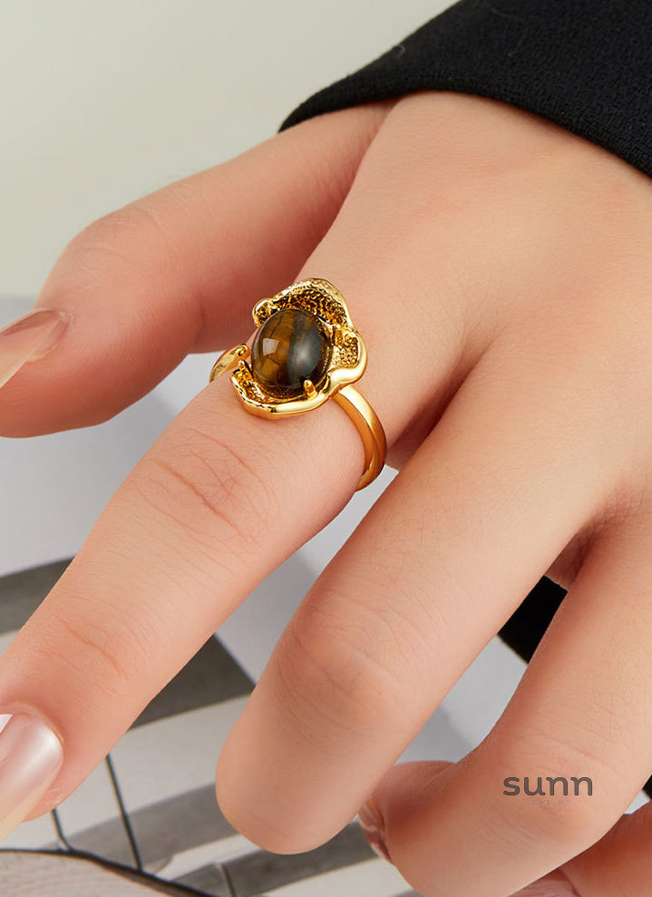 Naia Tiger Eye Open Ring [QZSQHX4J]