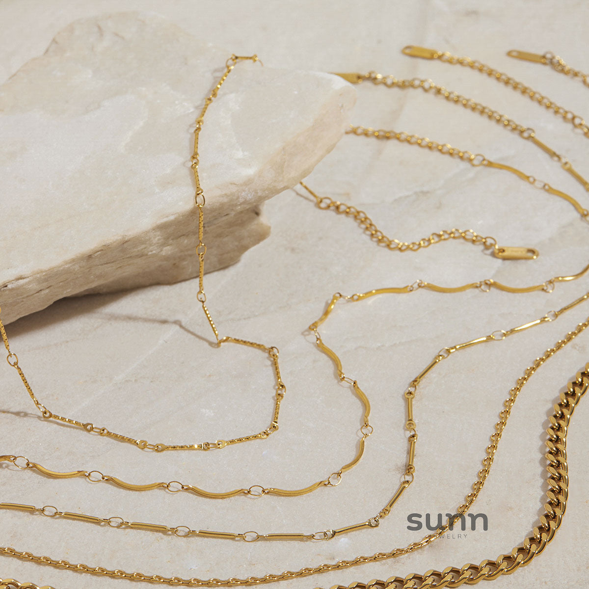 Naidelyn Stainless Chain Necklace [MN32LQNH]
