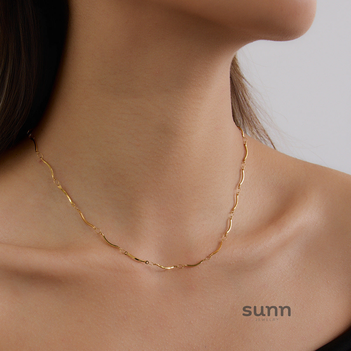 Naidelyn Stainless Chain Necklace [D5U8Q9A0]