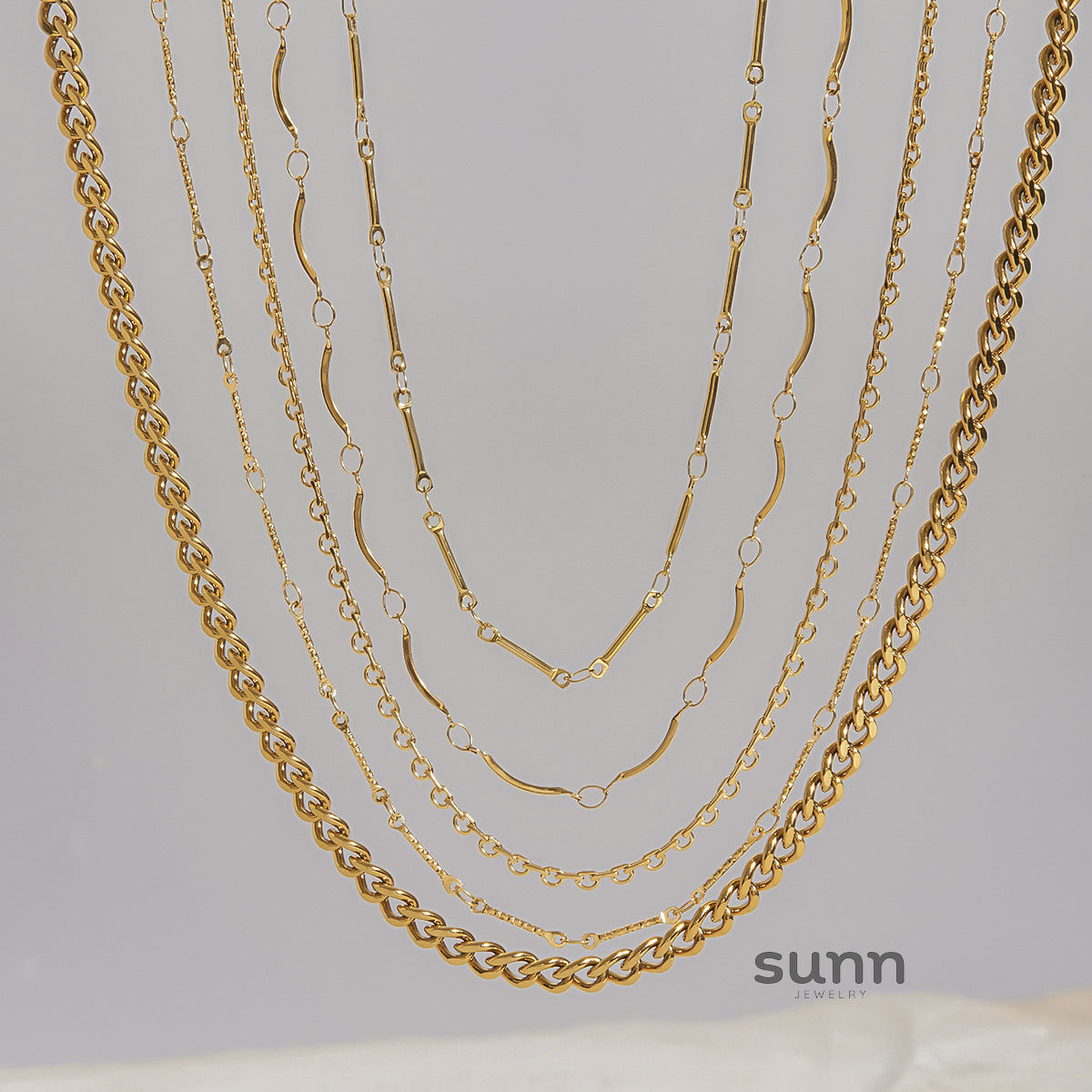 Naidelyn Stainless Chain Necklace [QK9RILAJ]