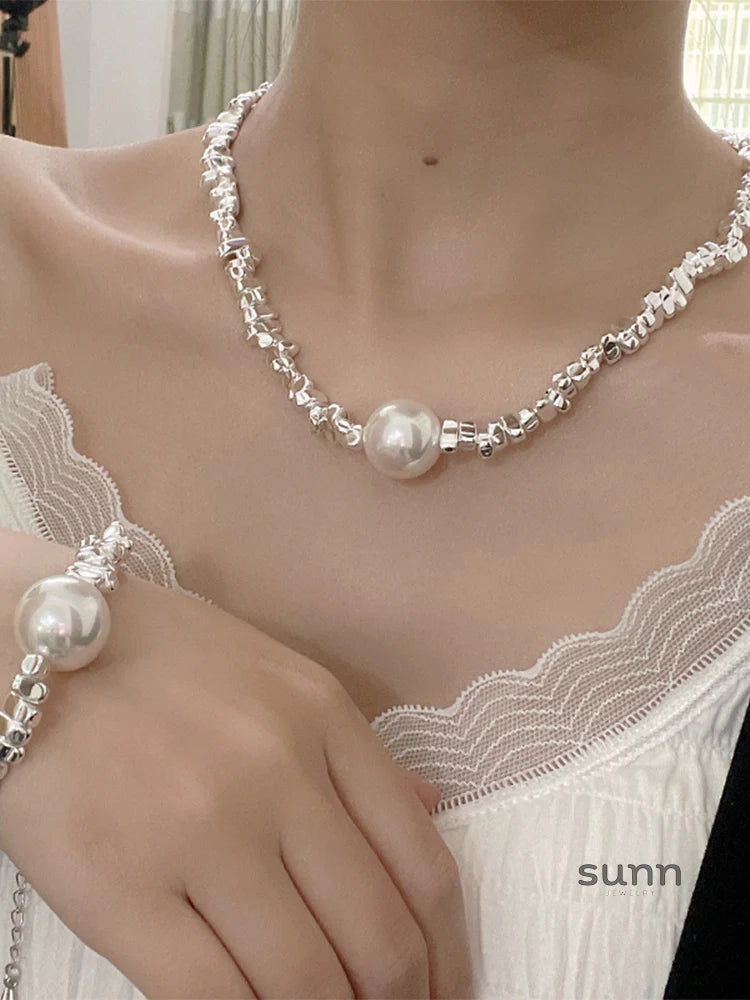 Naima Shattered Pearl Necklace
