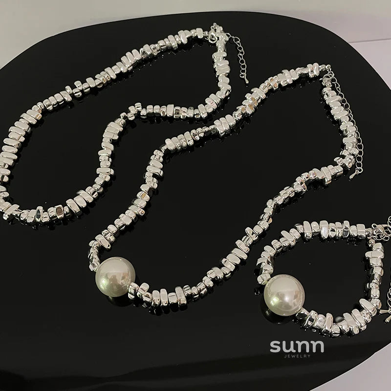 Naima Shattered Pearl Necklace