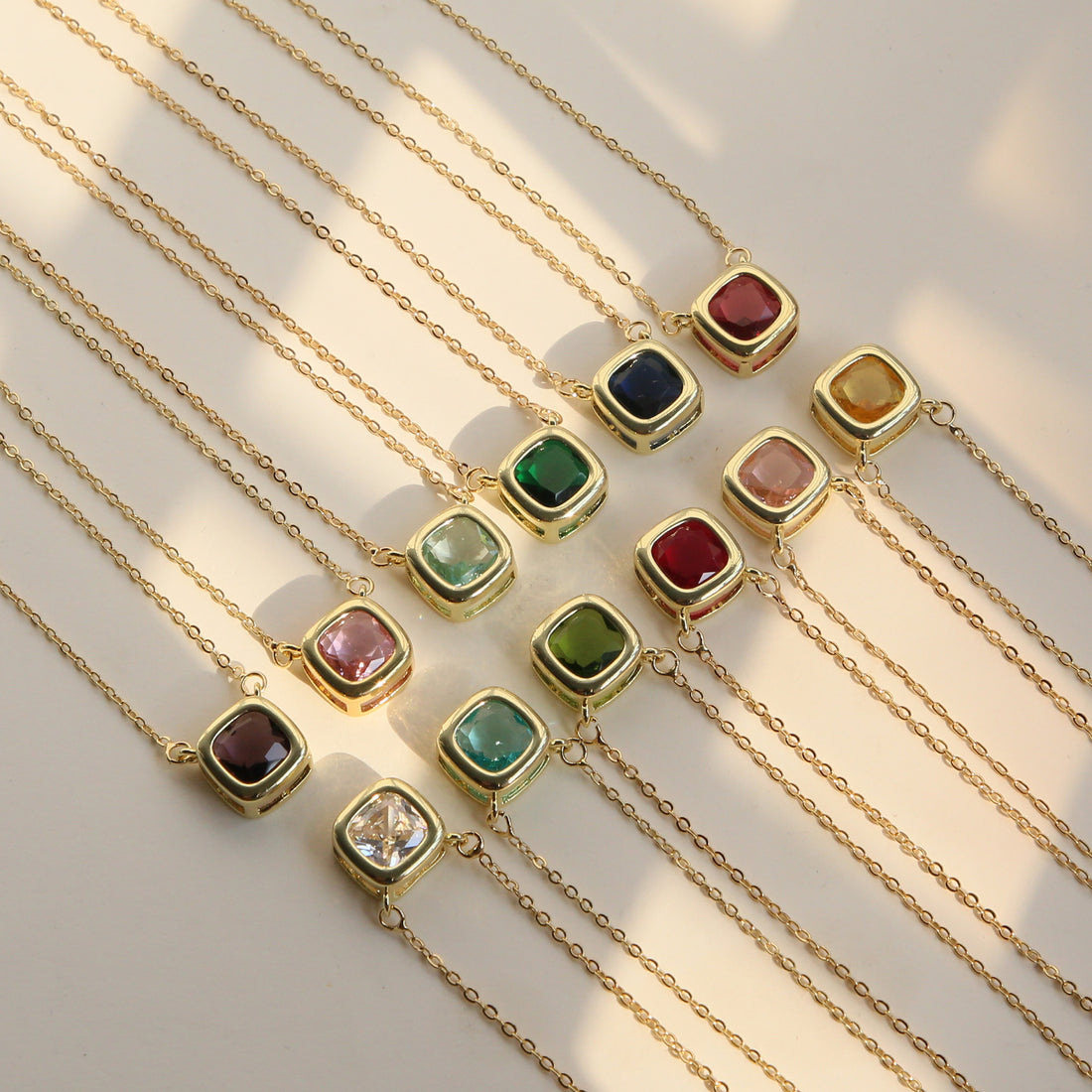 Nairobi Geometric Birthstone Necklace [Z95DIJ5S]