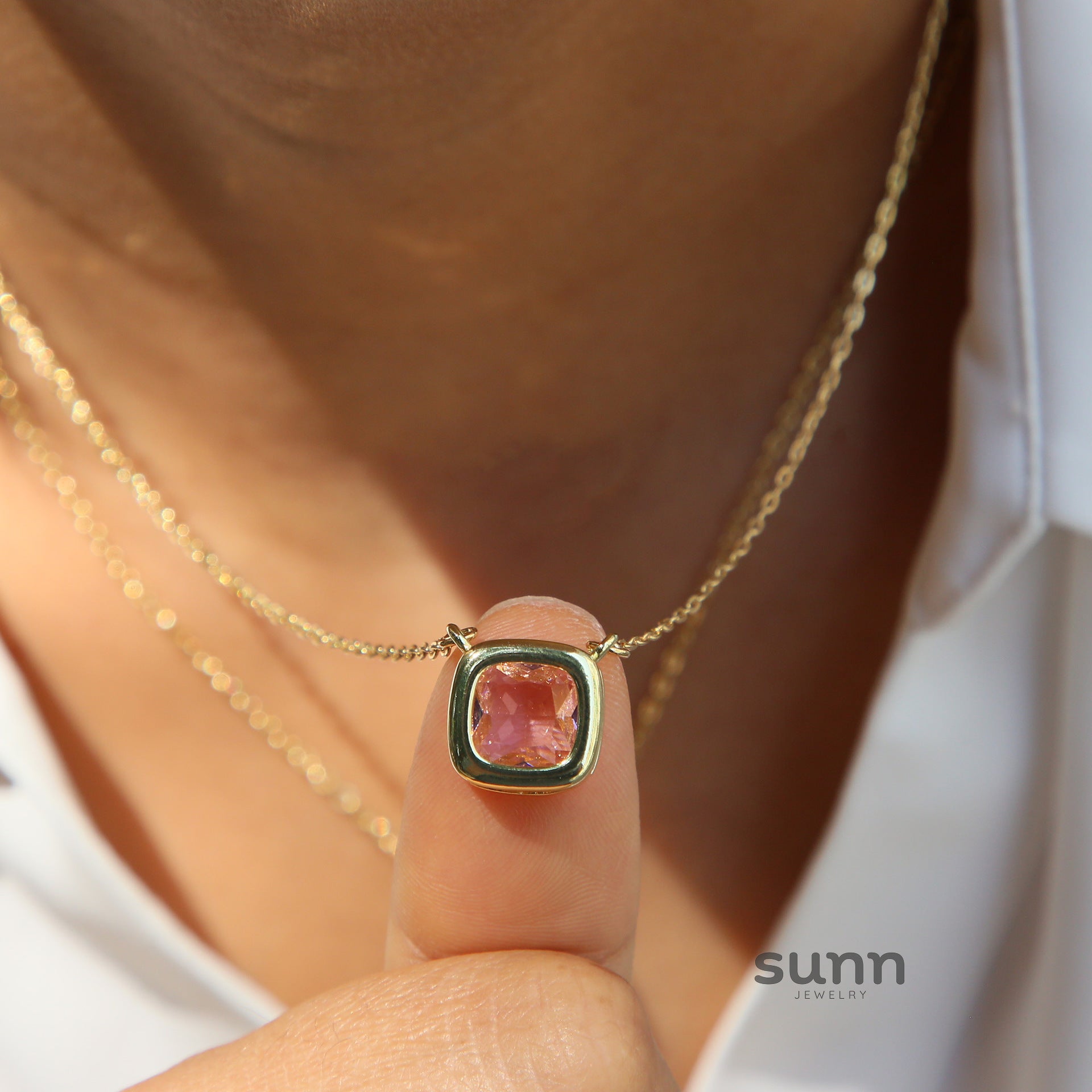 Nairobi Geometric Birthstone Necklace [CGJ2MNXM]