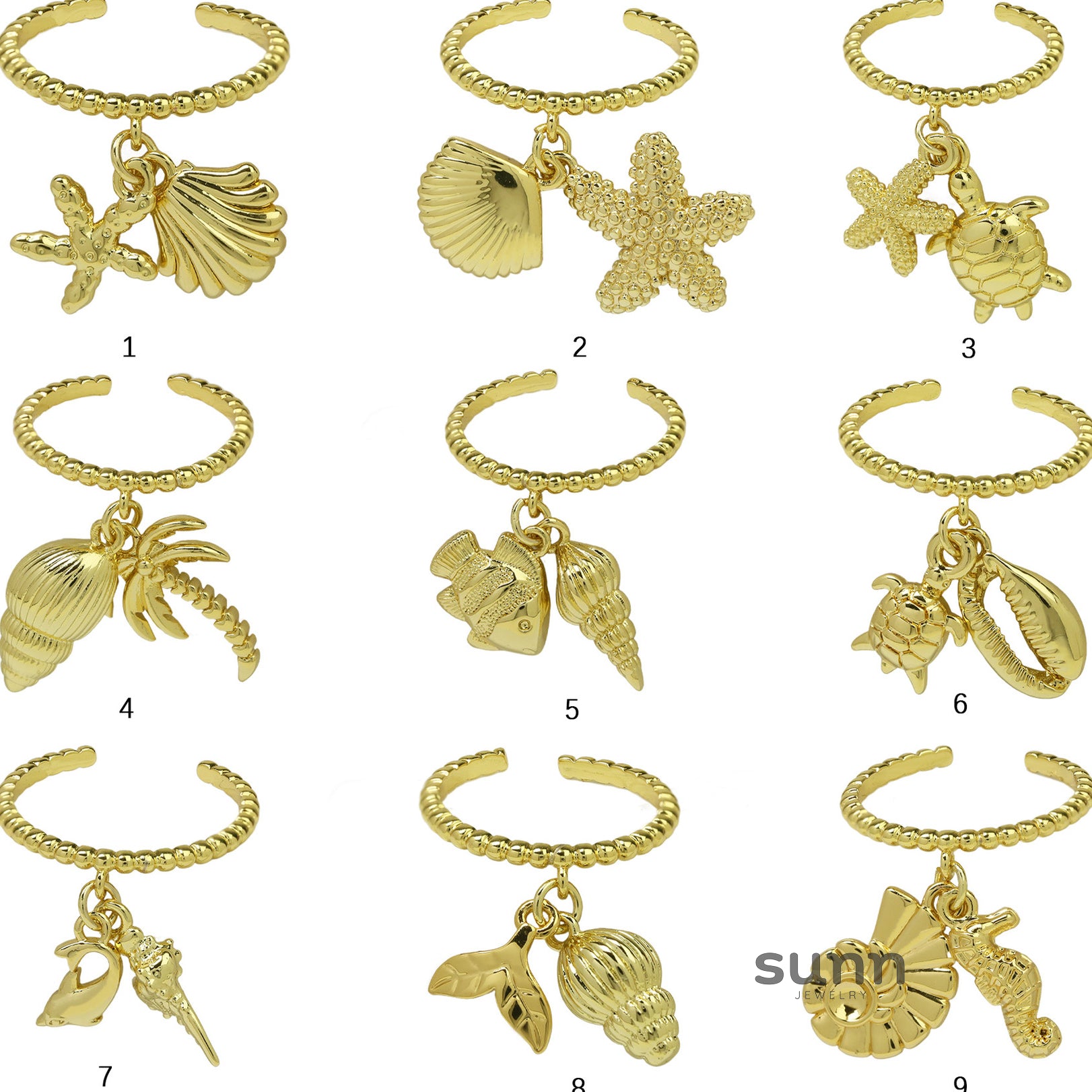 Nairobi Ocean Charm Ring [JT8EJWXI]