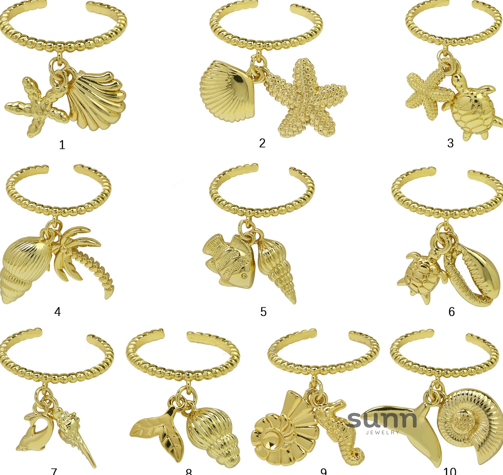 Nairobi Ocean Charm Ring [07TESCIR]
