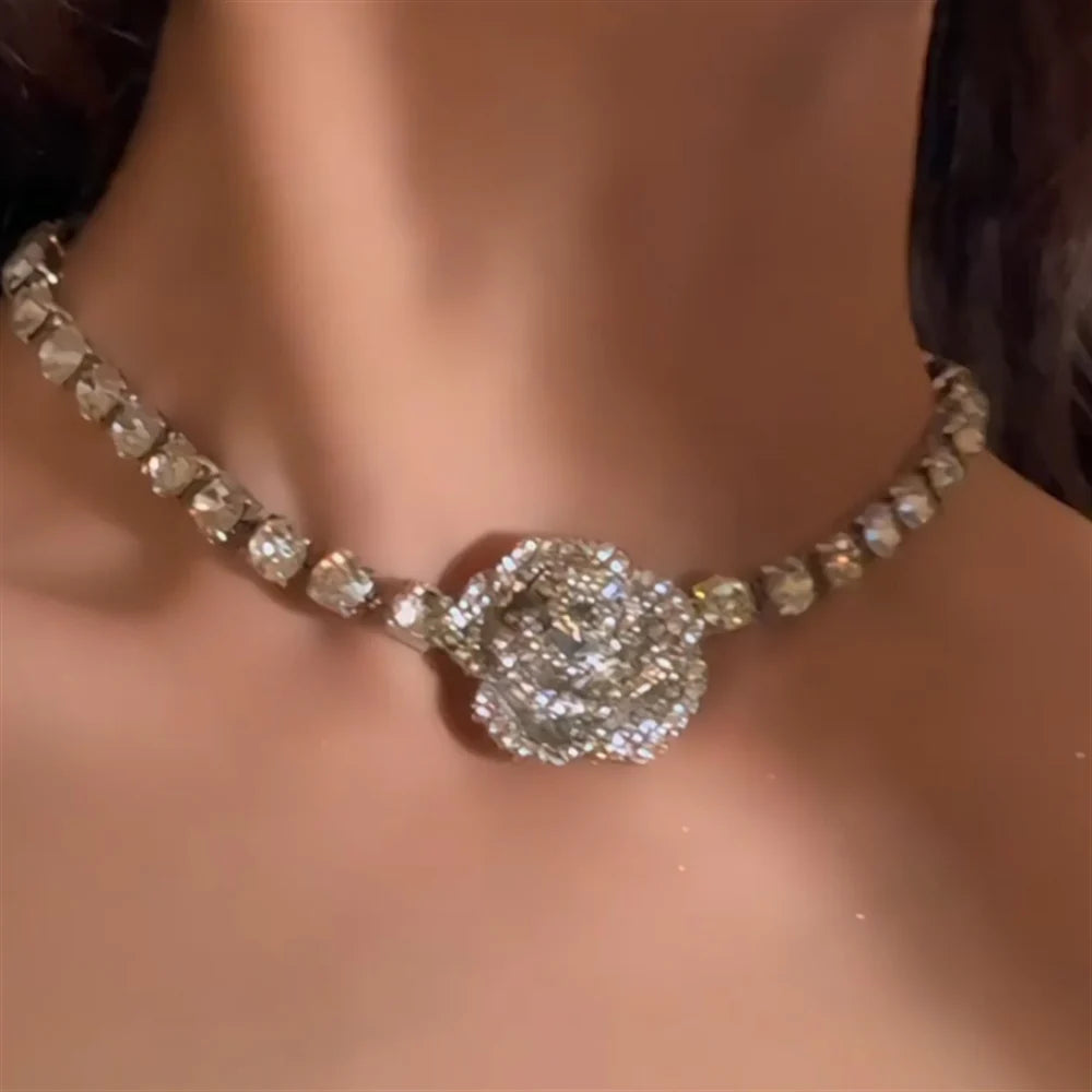 Naomi Zircon Rose Choker