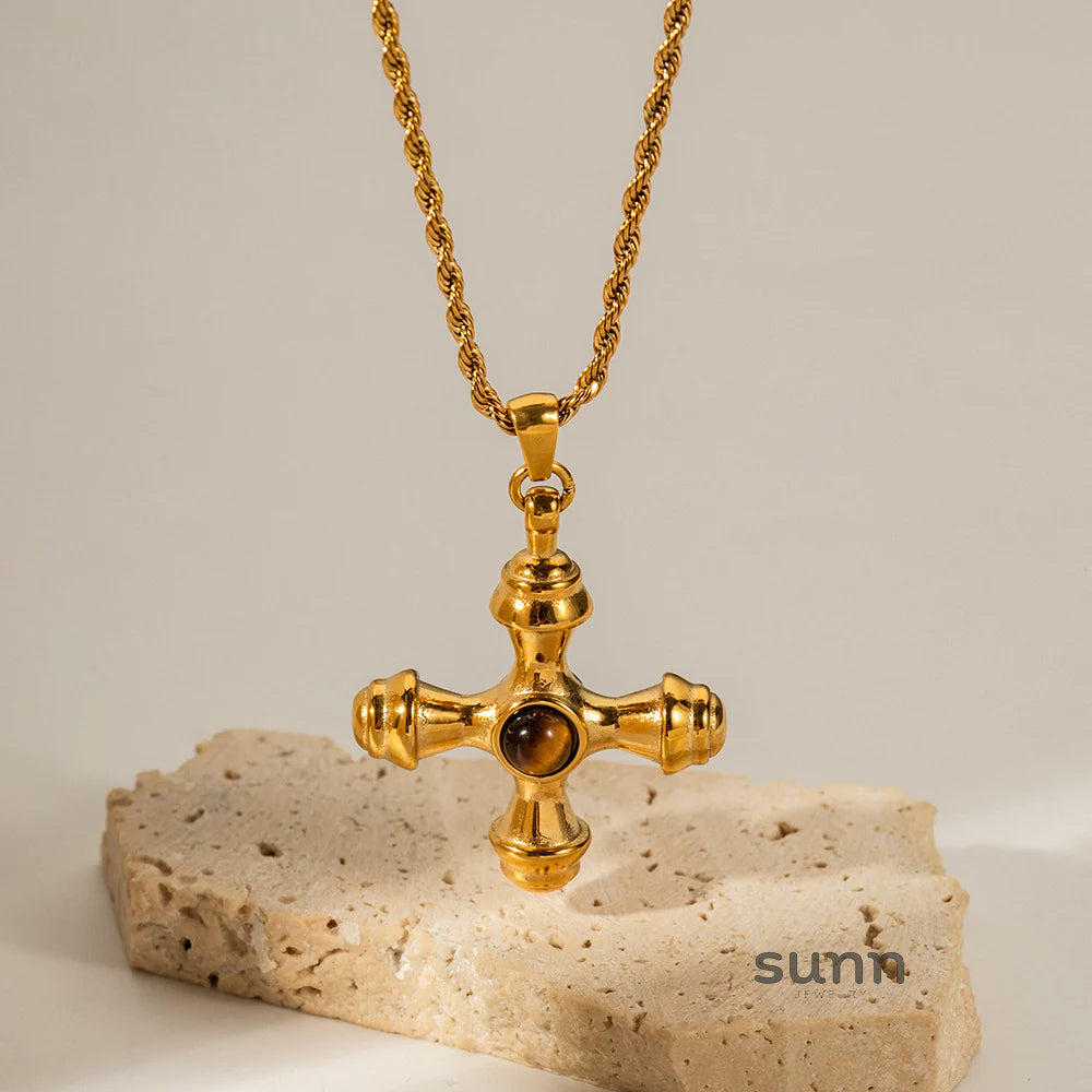 Naomie Polished Tiger's Eye Necklace