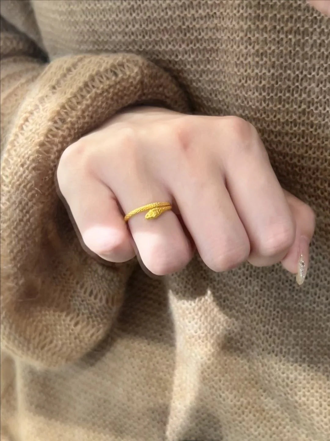 Nashly Brushed Serpent Ring