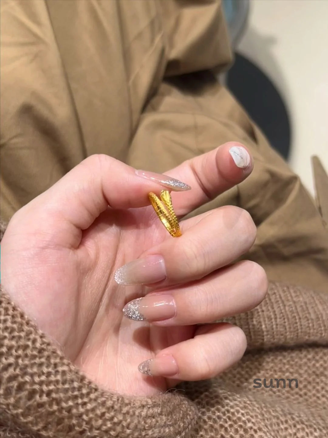 Nashly Brushed Serpent Ring