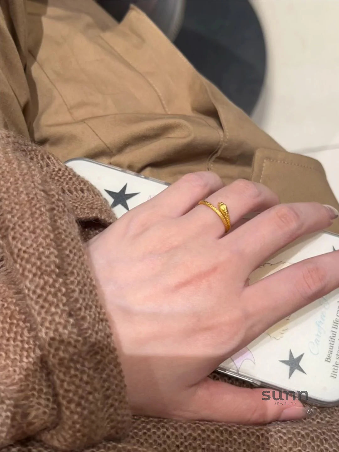 Nashly Brushed Serpent Ring