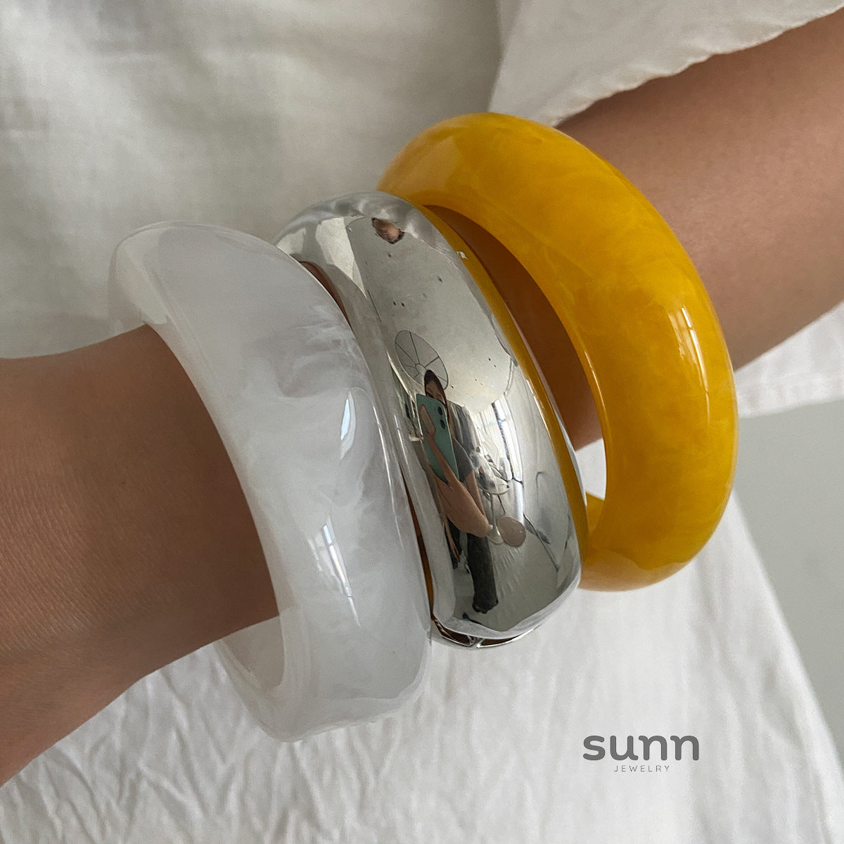 Nasra Marbled Resin Bangle [FNHVABZM]