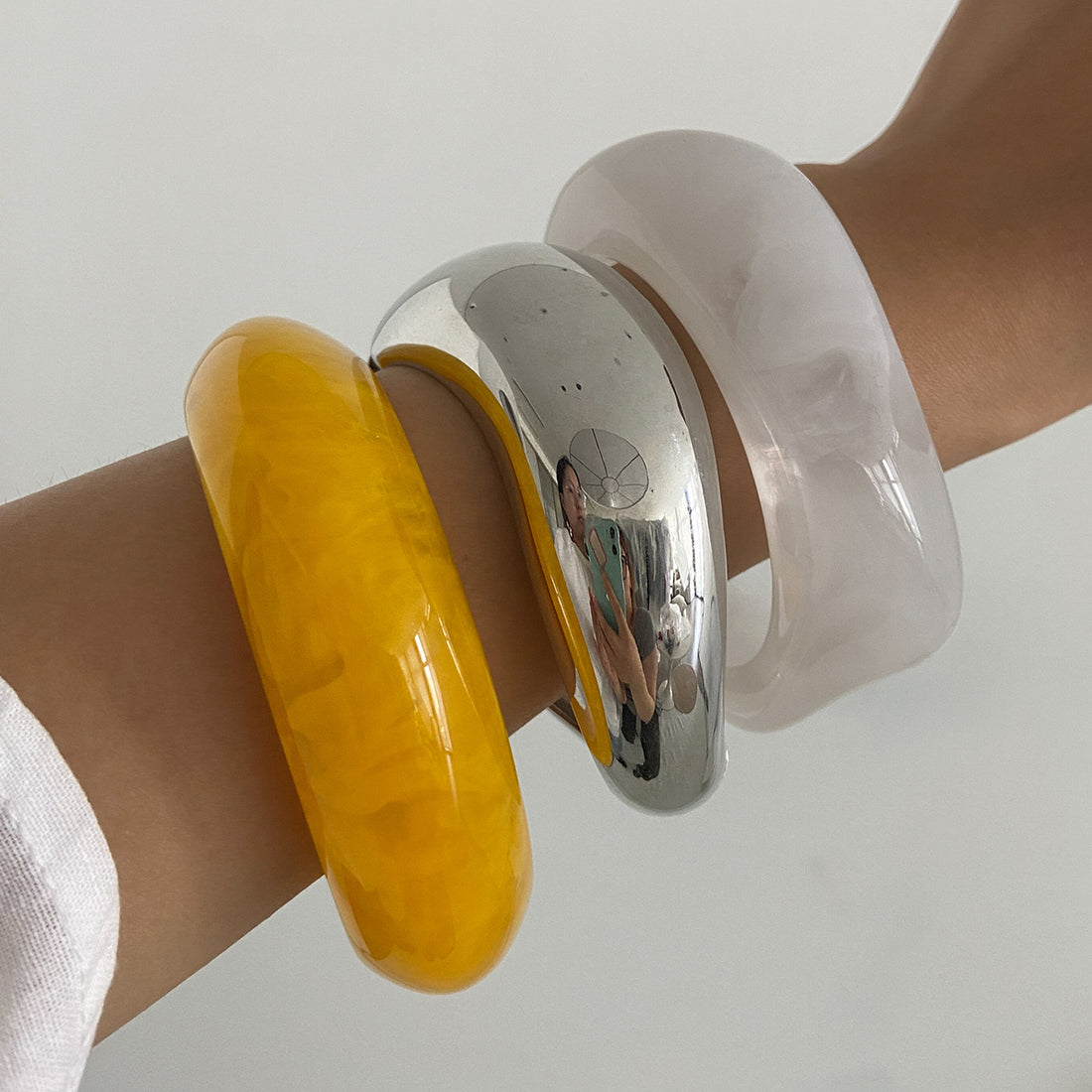 Nasra Marbled Resin Bangle [F7JLBLUI]