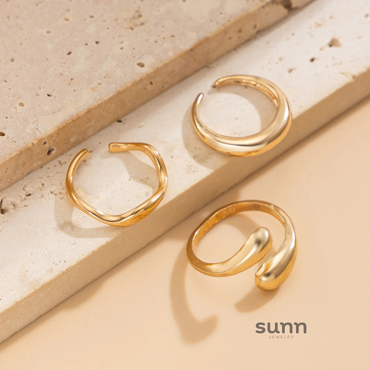 Natalynn Irregular Ring Set
