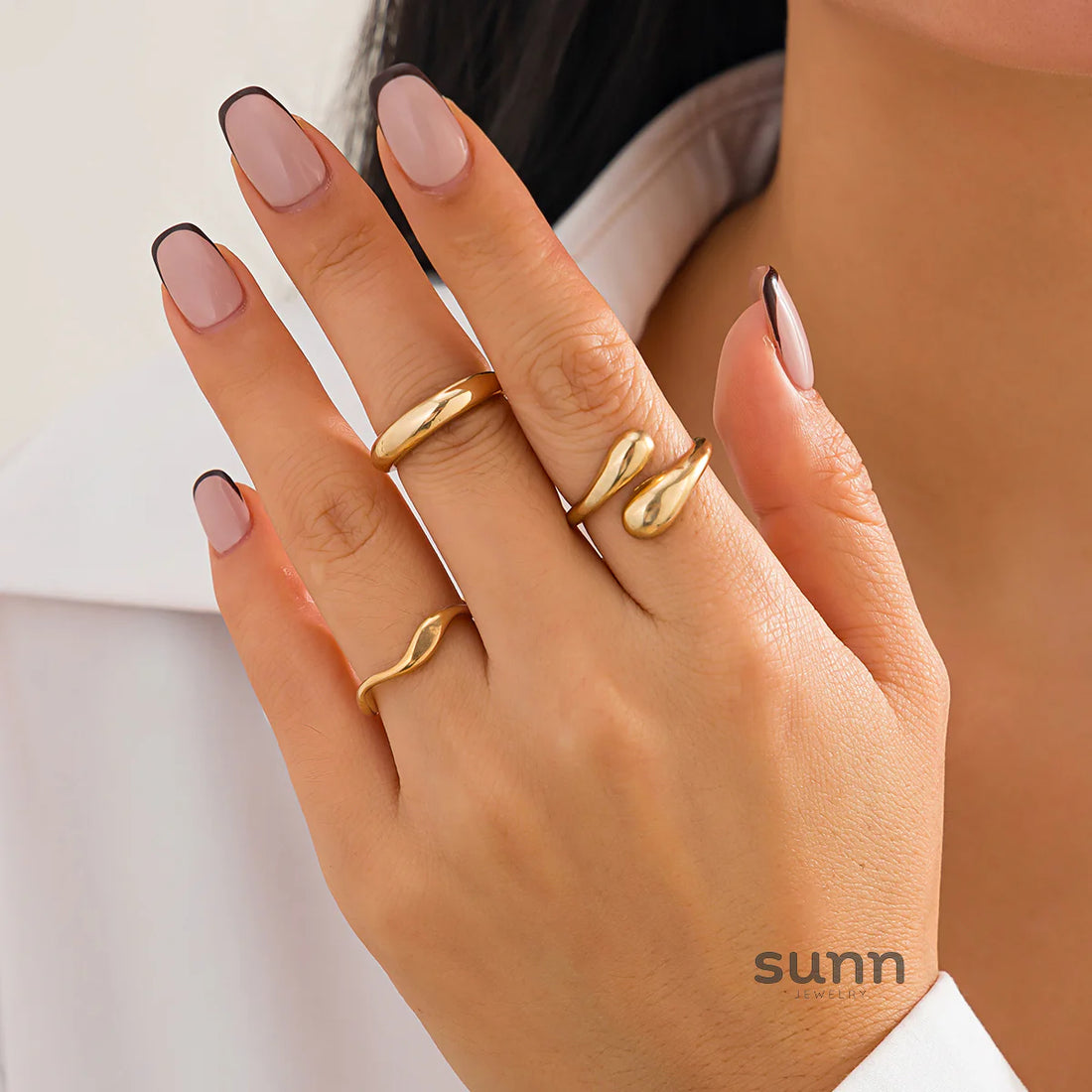 Natalynn Irregular Ring Set