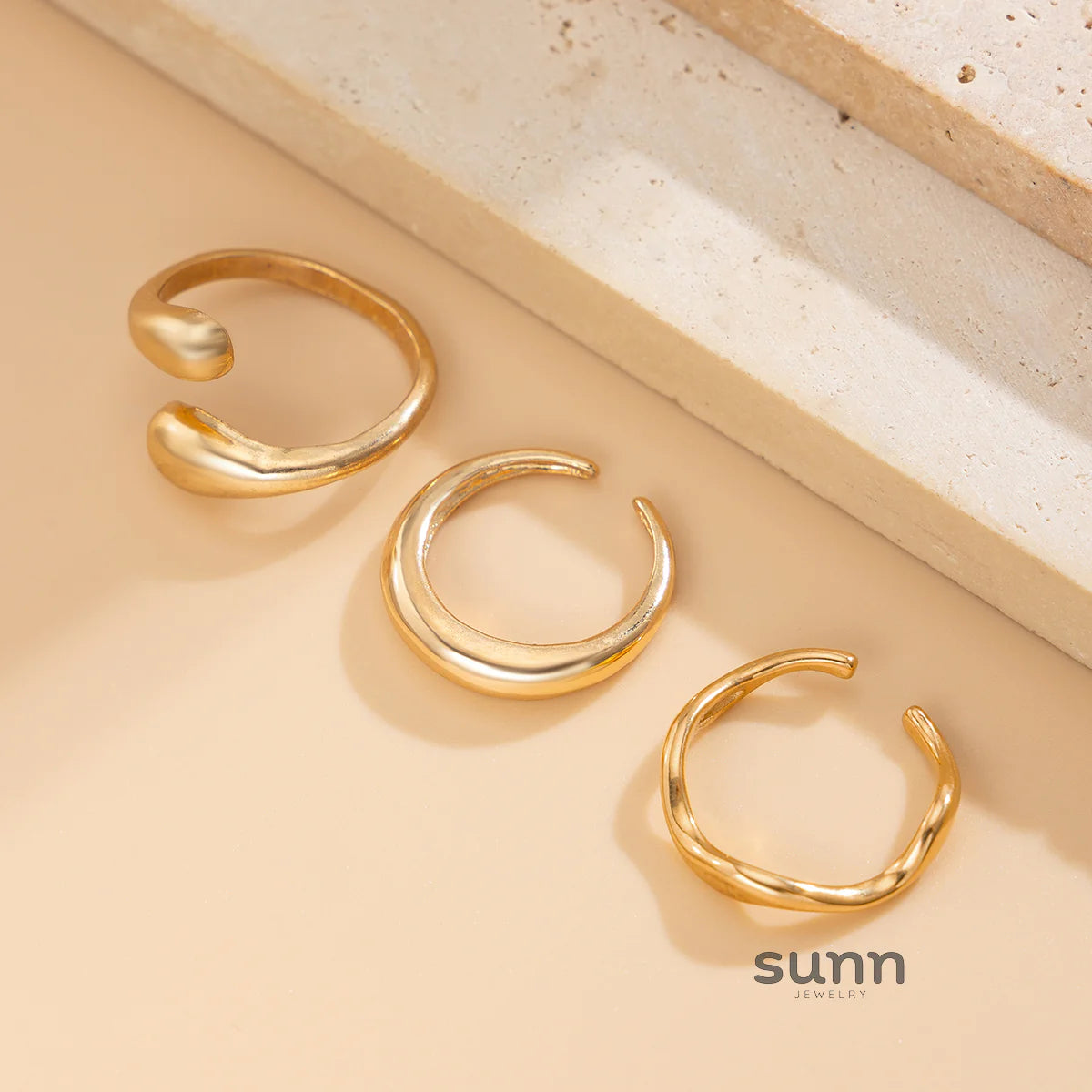 Natalynn Irregular Ring Set
