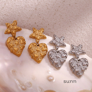 Natania Gold Serpent Zircon Earrings [I03Q3WKD]