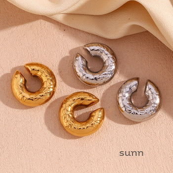 Natania Gold Serpent Zircon Earrings [6XGGYEAR]