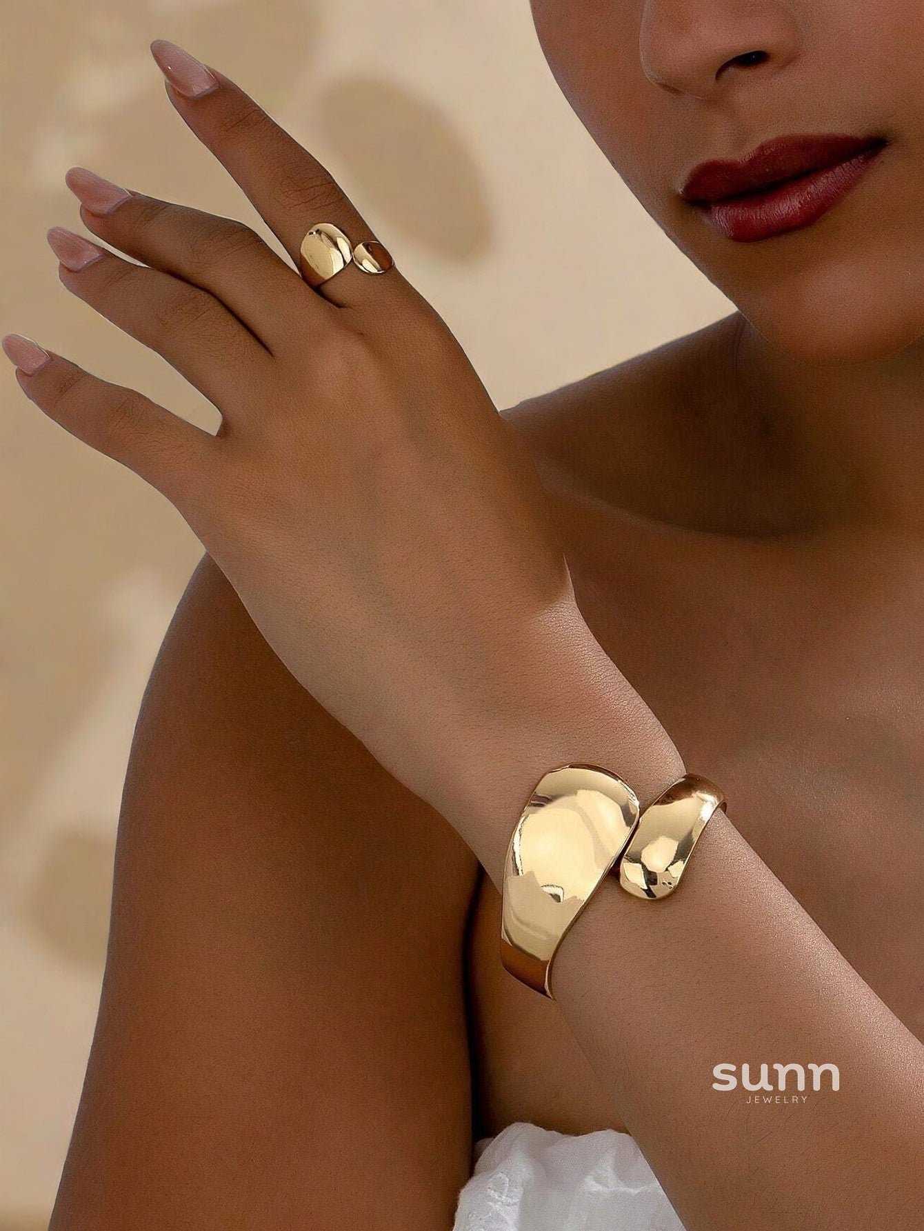 Nathalie Geometric Open Jewelry Set