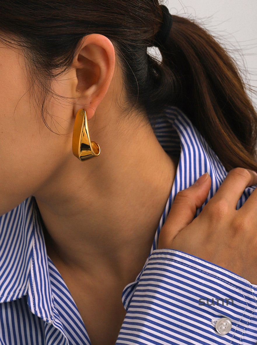 Nathaly Geometric Hoop Earrings [FSE434A2]