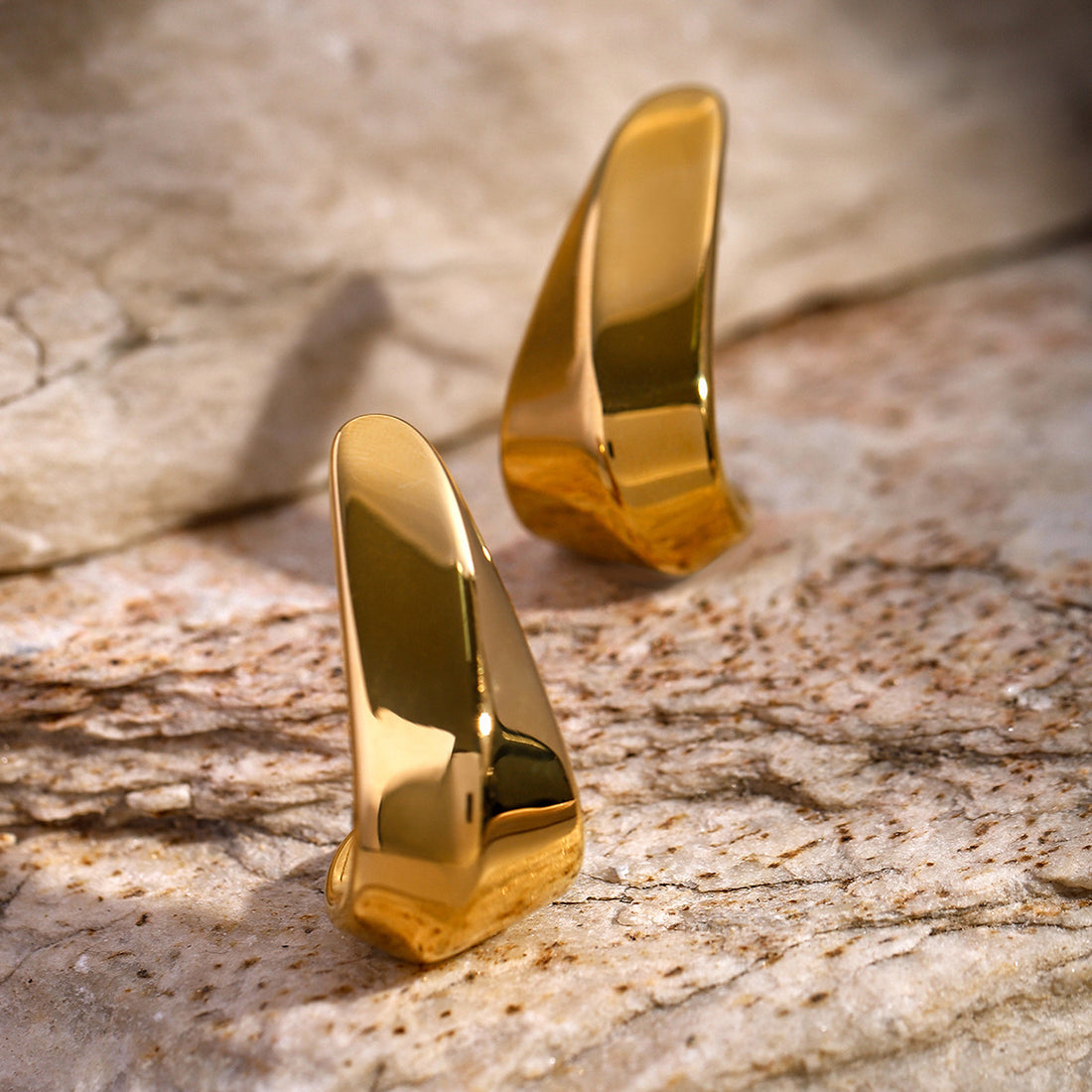 Nathaly Geometric Hoop Earrings [TLWO6BEN]