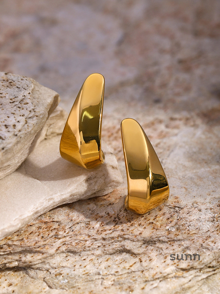 Nathaly Geometric Hoop Earrings [AIISUHIA]