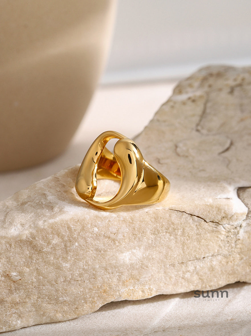 Nautica Gold Waterdrop Ring [JNGYLXPE]