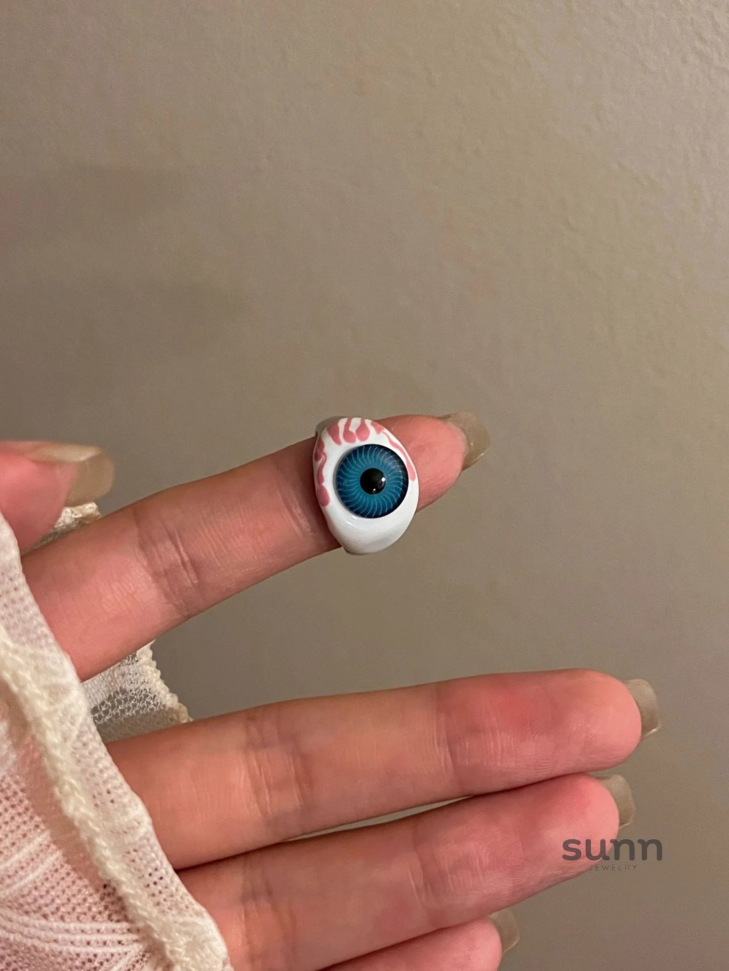Naveah Enamel Eyeball Ring