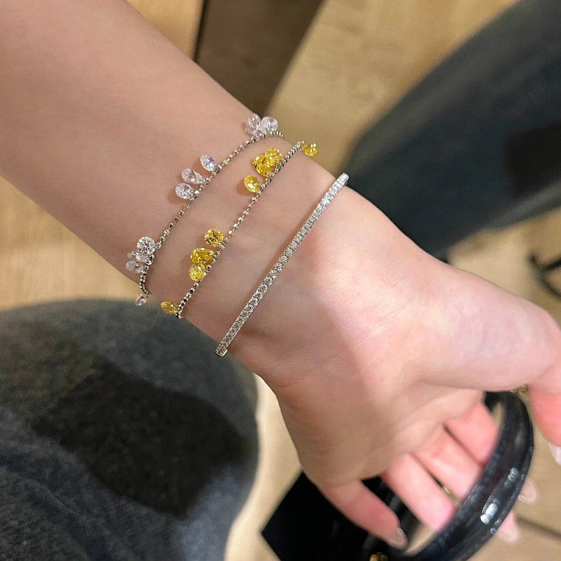 Nawal Zircon Embellished Bracelet