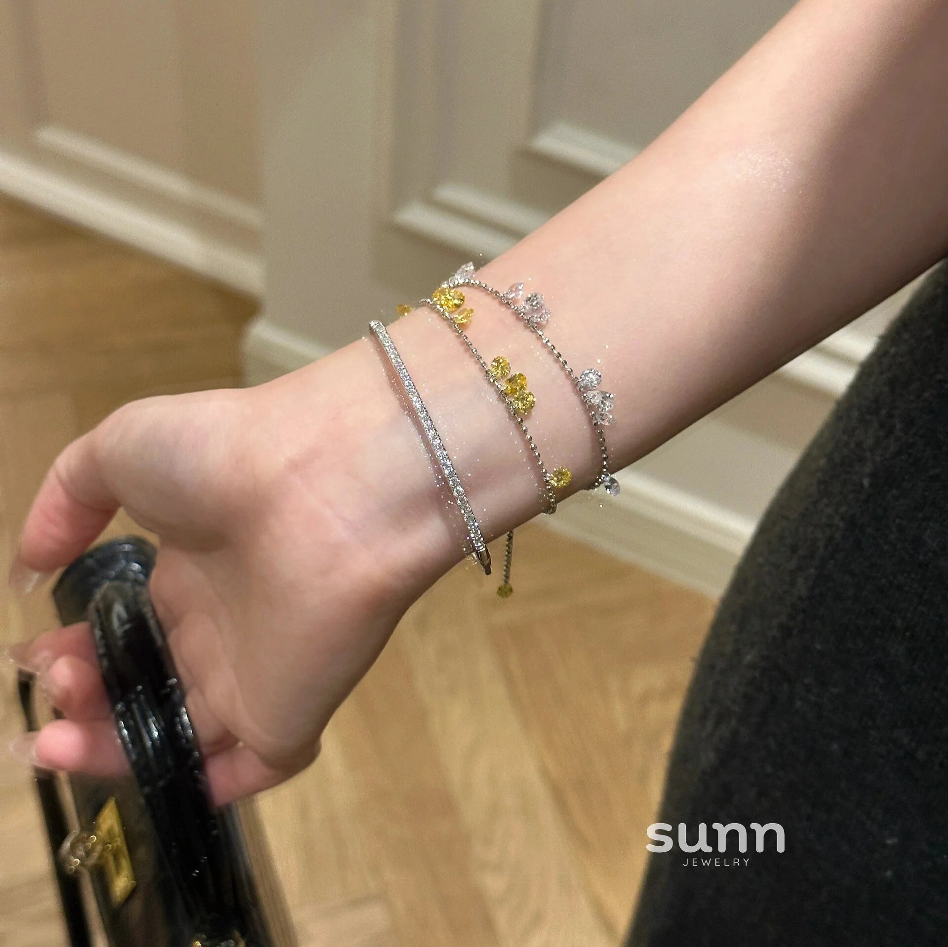 Nawal Zircon Embellished Bracelet