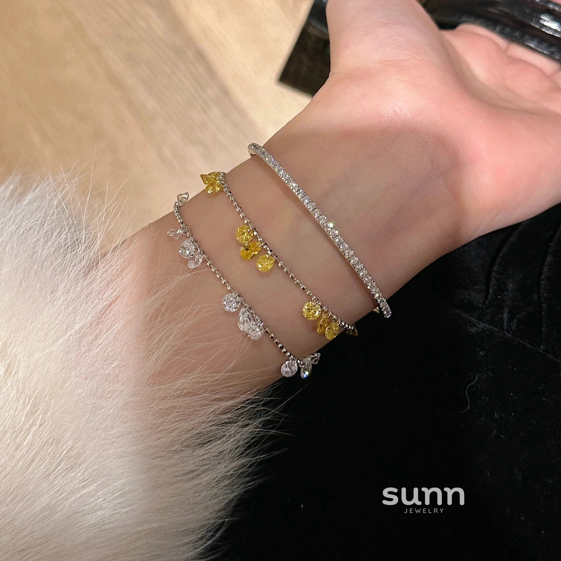 Nawal Zircon Embellished Bracelet
