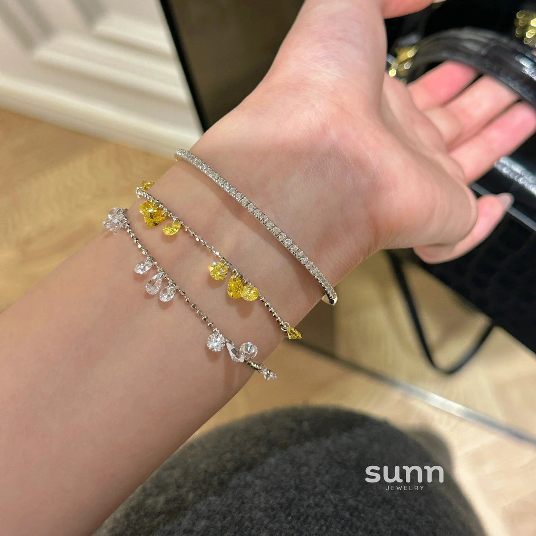 Nawal Zircon Embellished Bracelet