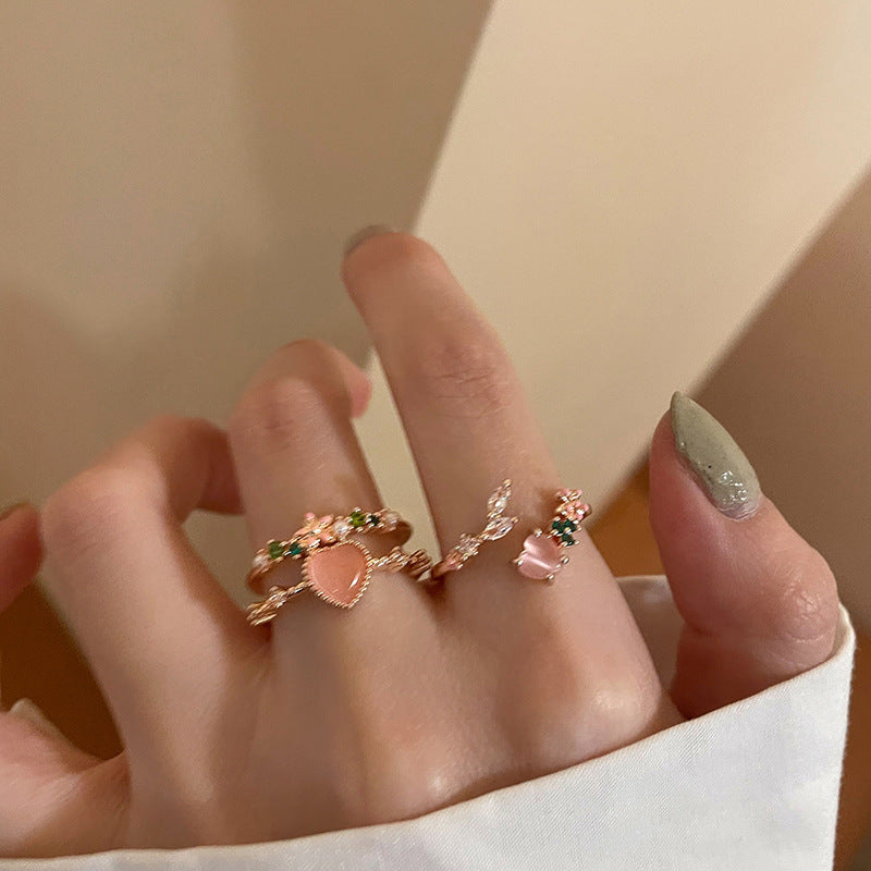 Nayelli Pink Heart Statement Ring [CX99RK97]