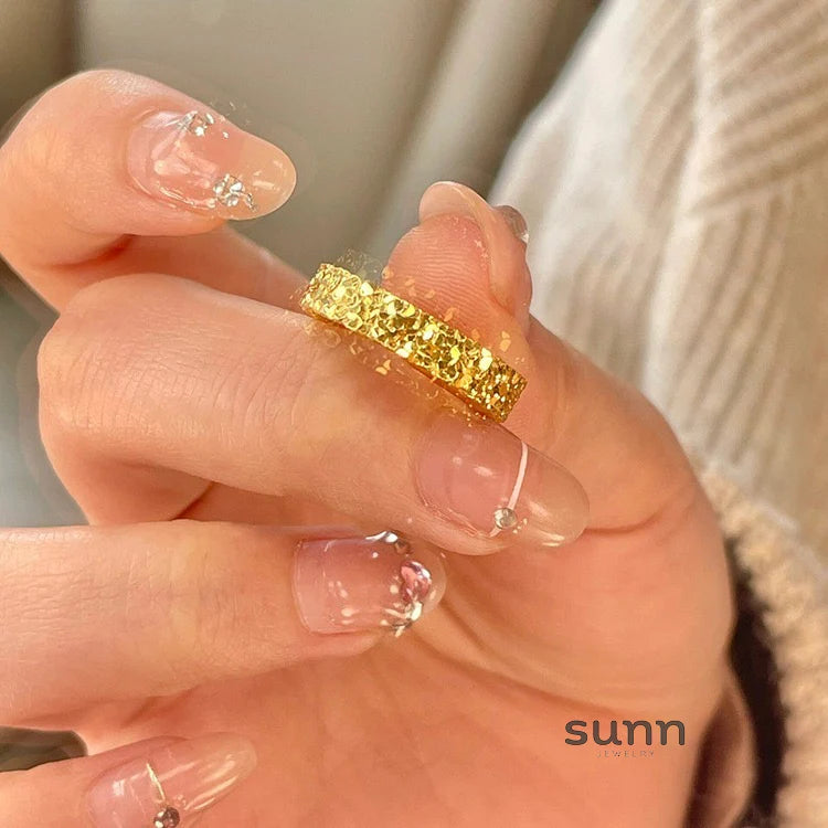 Nayely Crushed Ice Adjustable Ring