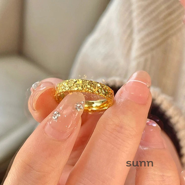 Nayely Crushed Ice Adjustable Ring