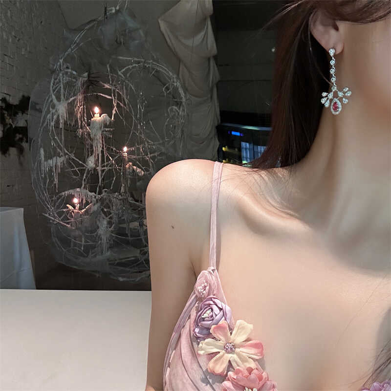 Nayla Ruby Drop Earrings [WM2Y60H1]