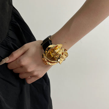 Neema Floral Cut-Out Cuff Bracelet [X325J20D]