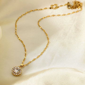 Neena Bezel Zircon Necklace