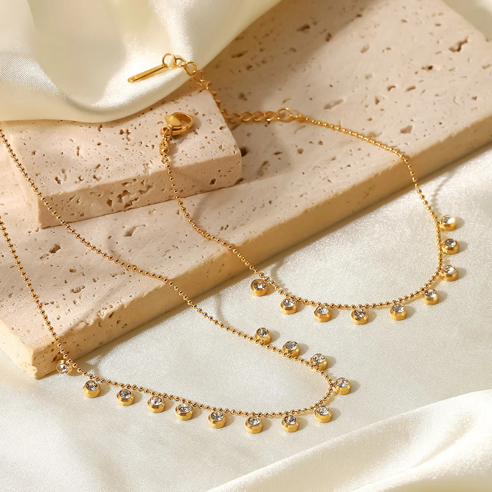 Neha Layered Rhinestone Necklace