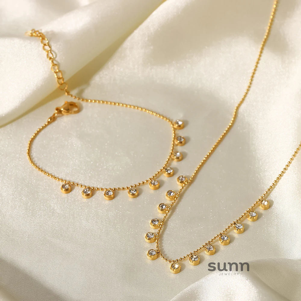 Neha Layered Rhinestone Necklace