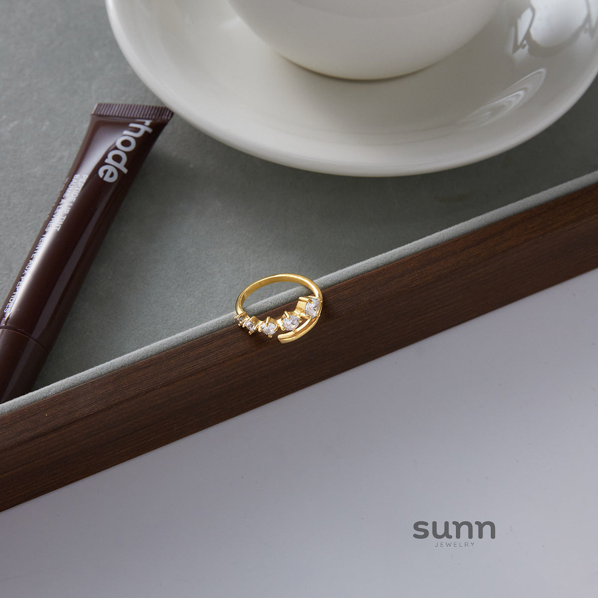 Nehemiah Geometric Stainless Steel Ring [Z4QFC83X]