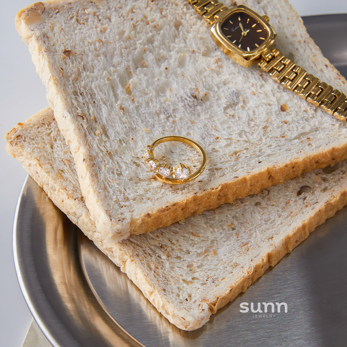 Nehemiah Geometric Stainless Steel Ring [D5KR2863]