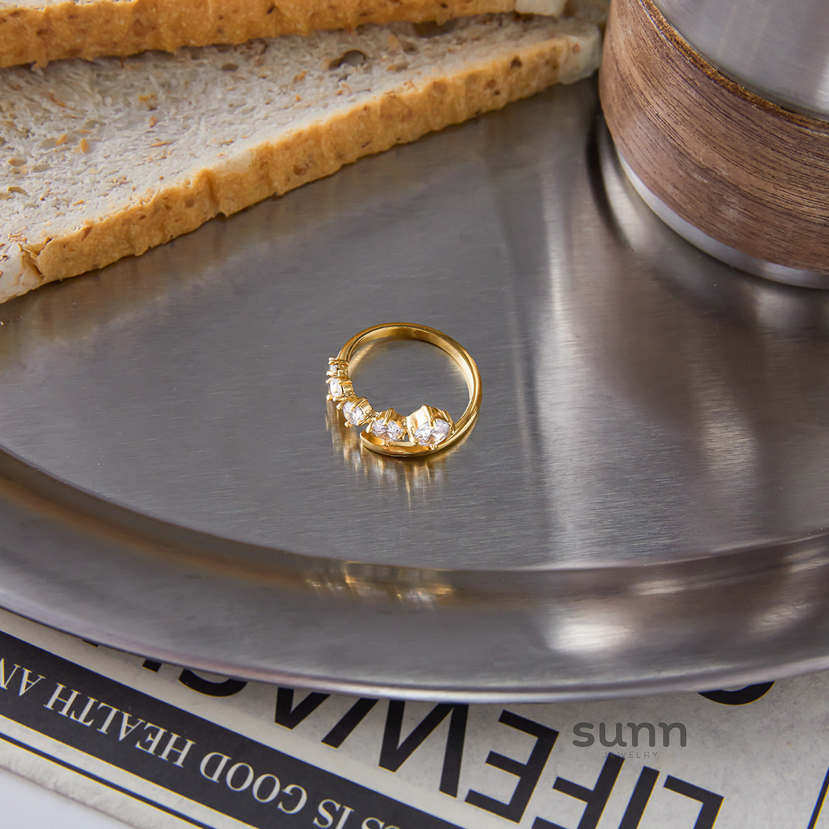 Nehemiah Geometric Stainless Steel Ring [VV6IMB6J]