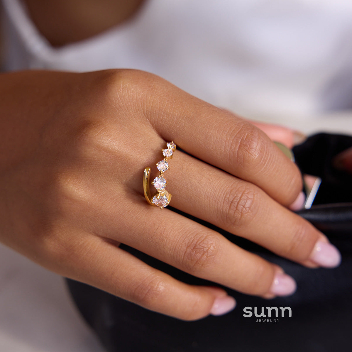Nehemiah Geometric Stainless Steel Ring [TK8YQIWZ]