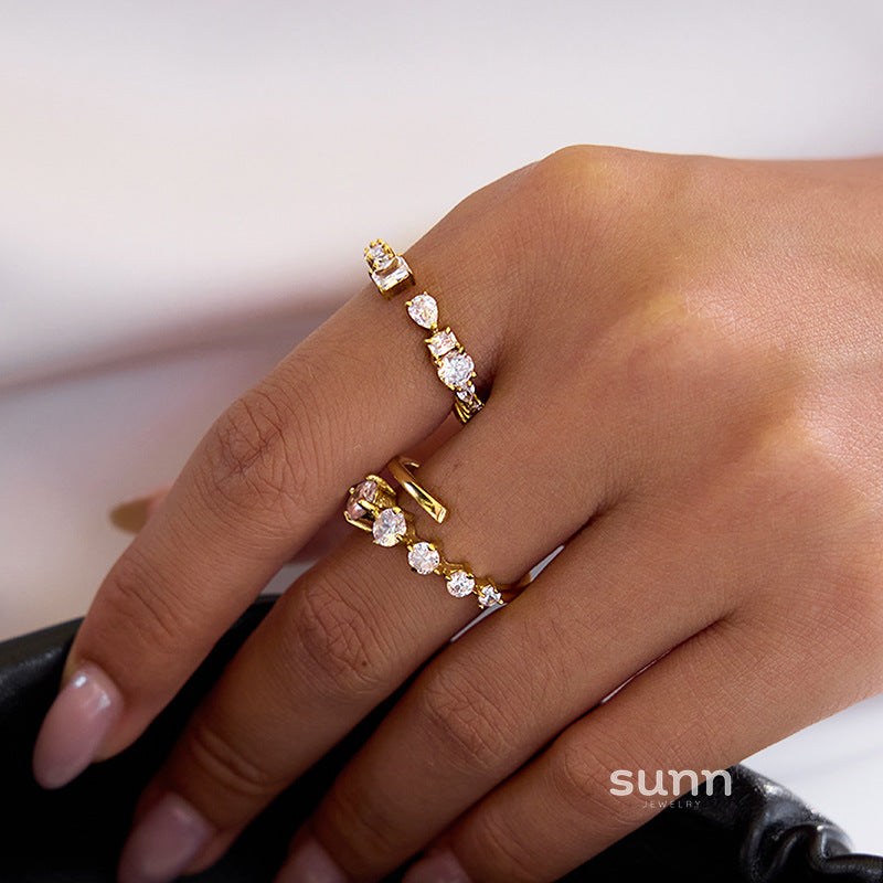 Nehemiah Geometric Stainless Steel Ring [3SAETI3Y]
